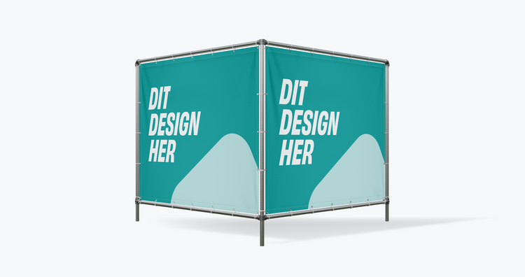 Flexbannersystem (2-sidet) inkl. montage