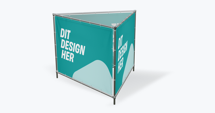 Flexbannersystem (3-sidet) inkl. montage