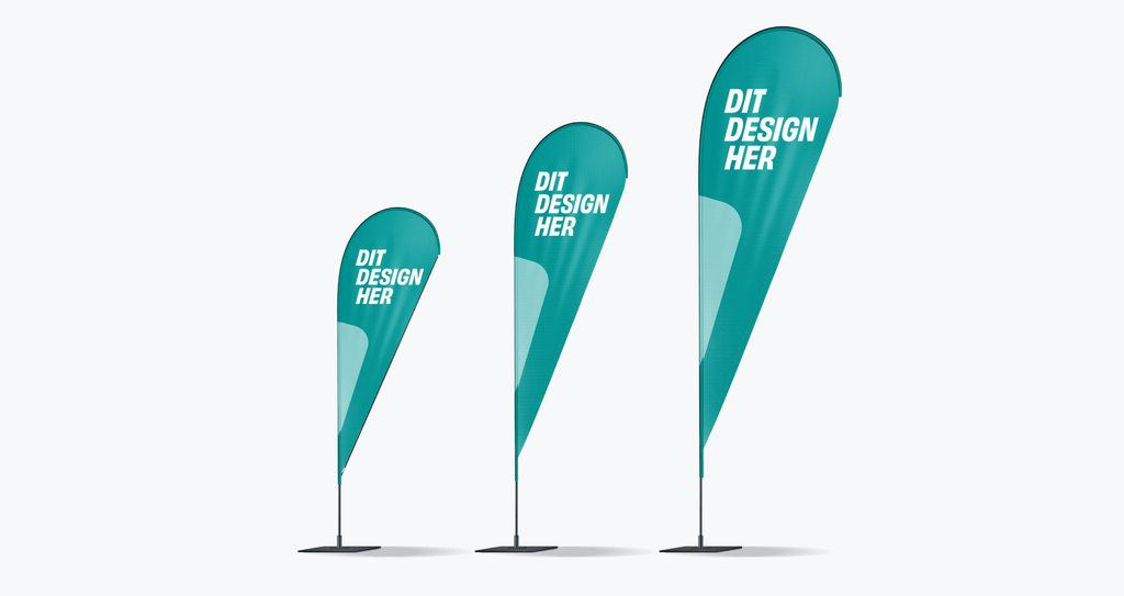 Beachflag fjer i flere størrelser