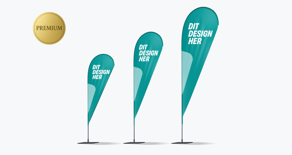 Beachflag PREMIUM - Dråbeformet